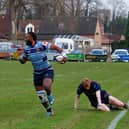 Fijian flyer Abo Sovatabua scored two tries during Ripon RUFC's home win over Bradford & Bingley. Picture: Submitted