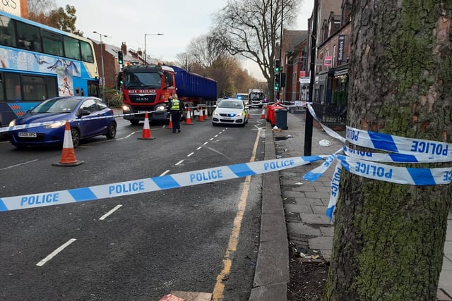 A Rolls Royce was shot at on Ecclesall Road, Sheffield, in the early hours of yesterday