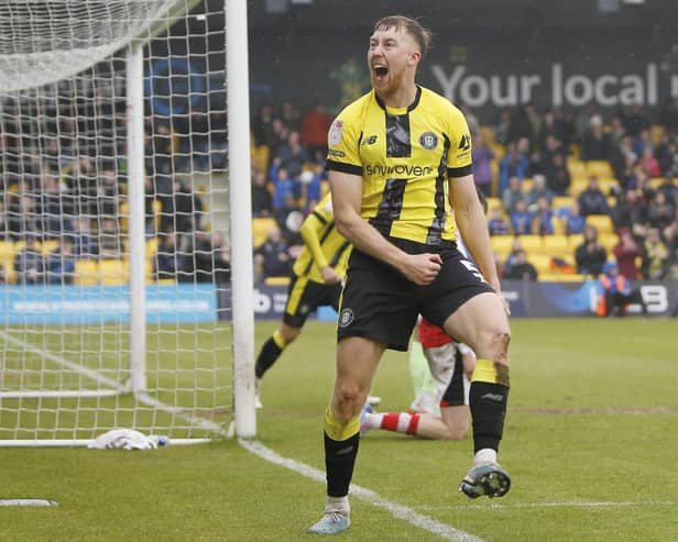 Jasper Moon has scored three goals in 46 appearances since joining Harrogate Town on a season-long loan deal. Picture: Paul Thompson/ProSportsImages