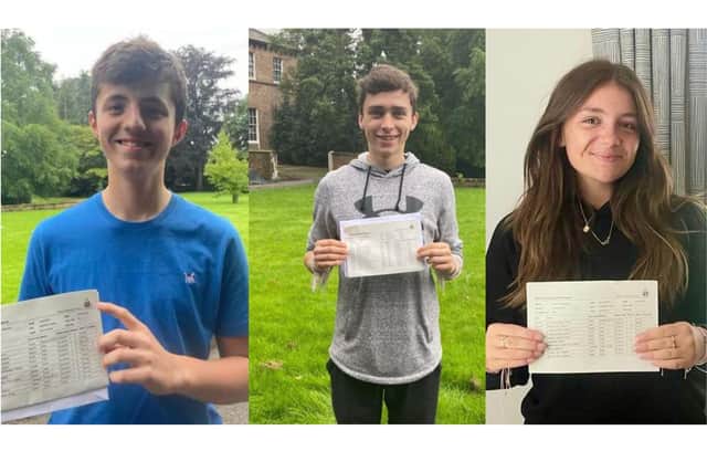 Ripon Grammar students Will Bellaries, Oliver Kitso and Holly Maisey are delighted with their GCSE results after years of hard work pays off.
