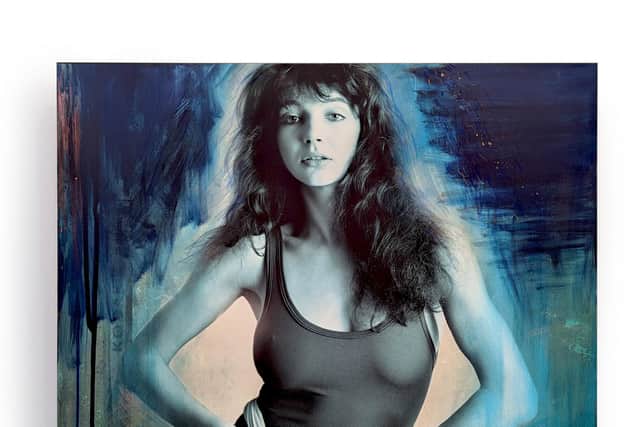 Part of a stunning portrait of Kate Bush from the In Wonder exhibition by Christian Furr and Gered Mankowitz at RedHouse Gallery, Cheltenham Mount, Harrogate.