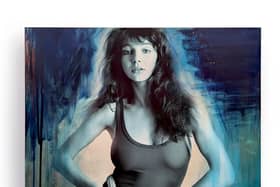 Part of a stunning portrait of Kate Bush from the In Wonder exhibition by Christian Furr and Gered Mankowitz at RedHouse Gallery, Cheltenham Mount, Harrogate.