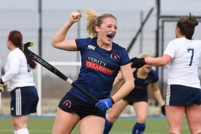 Harrogate Hockey Club Ladies 1s forward Holly Oldham is into double-figures for goals already. Pictures: Gerard Binks