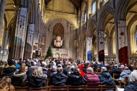 Hundreds of people attended the Light up a Life service at Ripon Cathedral for Saint Michael's Hospice. (Picture contributed)
