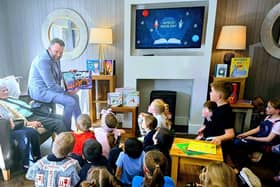 Children of Boroughbridge Primary enjoying story time