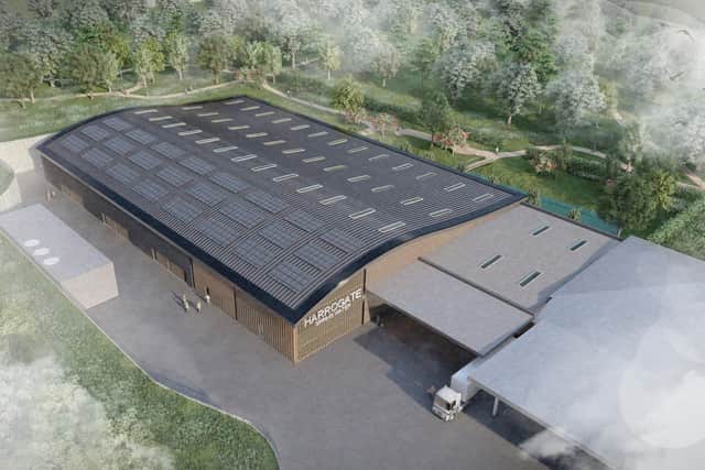 Aerial view -  Harrogate Spring Water's new factory as envisaged in its revised plans for expanding its bottling operations off Harlow Moor Road in Harrogate. (Picture contributed)