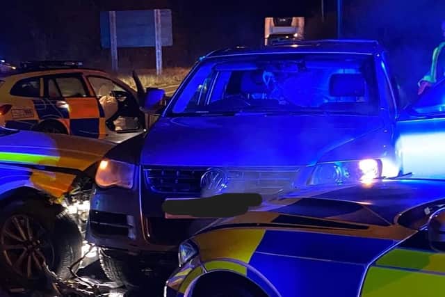 A man has been arrested and drugs worth £100k have been recovered following a high-speed chase on the M1