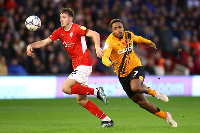 Guy Kitching's brother, Liam Kitching, in action for Barnsley FC against Hull City. Picture: George Wood/Getty Images