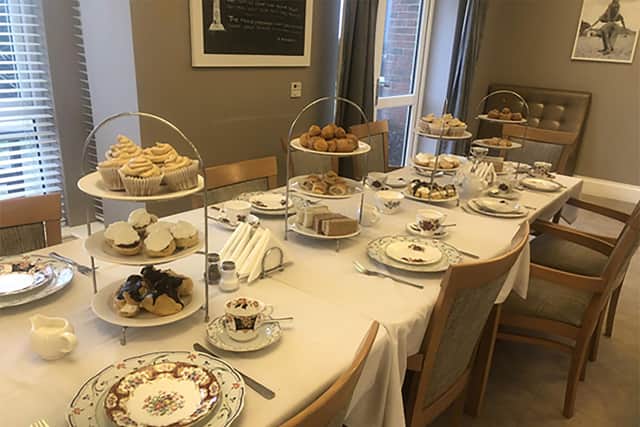HC-One Eastbourne House Care Home’s High Tea spread