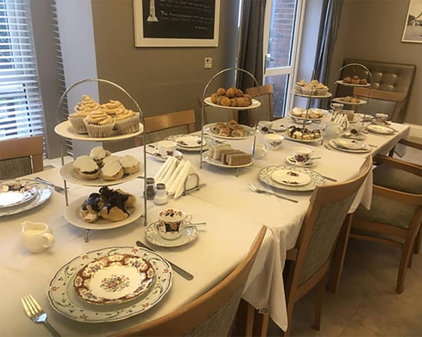 HC-One Eastbourne House Care Home’s High Tea spread