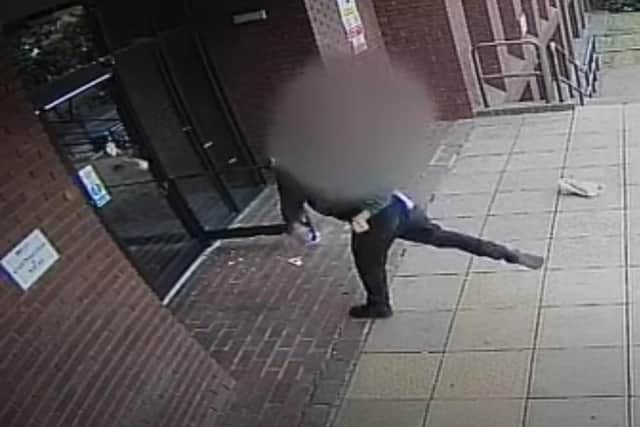CCTV catches angry man throwing mayonnaise, bread and eggs at magistrates court