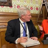 Welcoming new £2 million grant for Harrogate Hospital - Harrogate and Knaresborough MP Andrew Jones meets Victoria Atkins, health secretary. (Picture contributed)