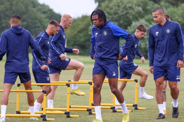 Harrogate Town's players are put through their paces during a pre-season training session as part of their annual quest to become the fittest team in their division. Picture: Matt Kirkham