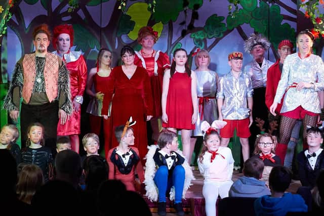 Pannal Players, pictured here in their 2018 production 'Red Riding In Da Hood', will return with their 2024 show, 'Humpty Dumpty', during February half term