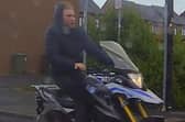 The police have released a CCTV image of a man they would like to speak to after a motorbike was stolen from a property on Cowstail Lane in Tockwith