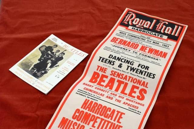 Beatles memorabilia from the day they played Harrogate - Copies of the poster and programme are available from charity The Royal Hall Restoration Trust.