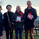 General election hopes - Harrogate man Chris Watt, third from left, out on the doorstep with the team from Skipton and Ripon Labour Party. (Picture contributed)