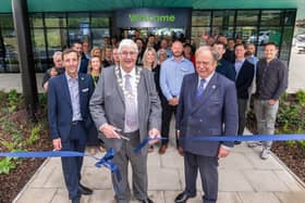 The chairman of North Yorkshire Council, Councillor David Ireton, with colleagues from North Yorkshire Council, Brimhams Active and partners, officially opens the new Harrogate Leisure and Wellness Centre