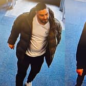 The two men sought by Harrogate police in connection with a theft  at Cotswold Outdoors shop at West Park. (Picture contributed)