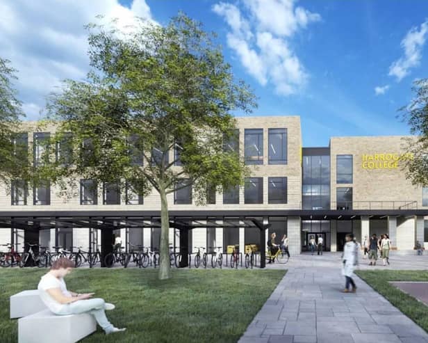 An artist's impression of how Harrogate College's new main building will look after its exciting £20 million rebuild. (Picture contributed)