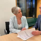 Dental provision "crisis" - Tom Gordon , Liberal Democrat spokesperson for Harrogate and Knaresborough, at a meeting with Daisy Cooper, the Lib Dem's Health & Social Care spokesperson.