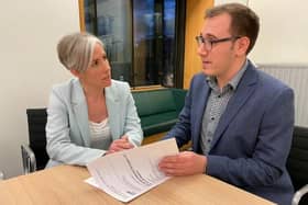 Dental provision "crisis" - Tom Gordon , Liberal Democrat spokesperson for Harrogate and Knaresborough, at a meeting with Daisy Cooper, the Lib Dem's Health & Social Care spokesperson.