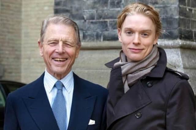 Strong Harrogate ties - Freddie Fox, charismatic star of Apple TV’s Slow Horses, right, with his father Edward Fox, the legendary actor. (Picture contributed)