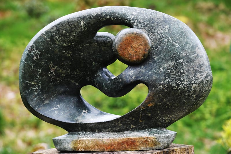 The 'Lovers' sculpture by Matthew Nakawale on display at the Himalayan Garden & Sculpture Park in Ripon