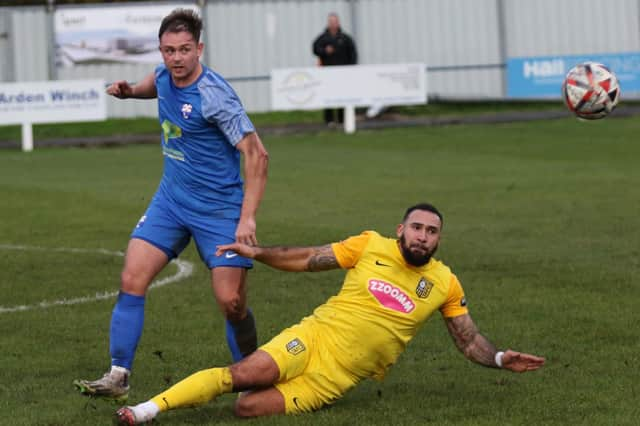 Tadcaster Albion conceded two late goals on their way to a 4-2 loss at Rossington Main. Picture: Craig Dinsdale