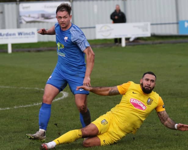 Tadcaster Albion conceded two late goals on their way to a 4-2 loss at Rossington Main. Picture: Craig Dinsdale