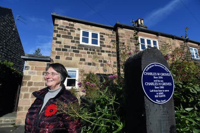 Diana Lee gathered the social history research for 'Collingham and Linton Remembers', which included a blue plaque trail commemorating people from the village who went to war