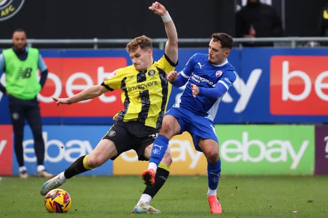 Harrogate Town right-back Toby Sims is an injury doubt for Saturday's League Two clash with Gillingham. Pictures: Matt Kirkham