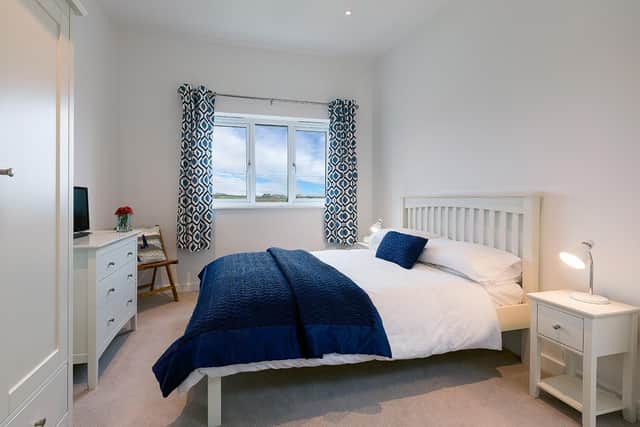 Rosewall Retreat at St Ives, Cornwall, has three beautiful high-ceiling bedrooms.