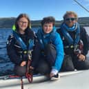 Staveley teenager Georgina Kent (pictured middle left) with her crewmates sailing off the coast of Scotland with the Ellen MacArthur Cancer Trust.