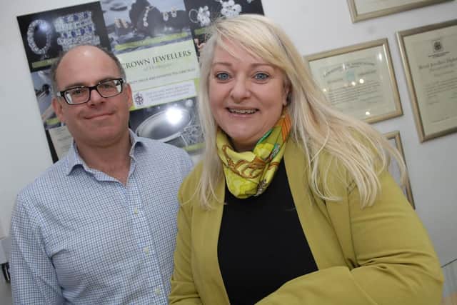 Stephen and Sue Kramer of Harrogate independent business Crown Jewellers.