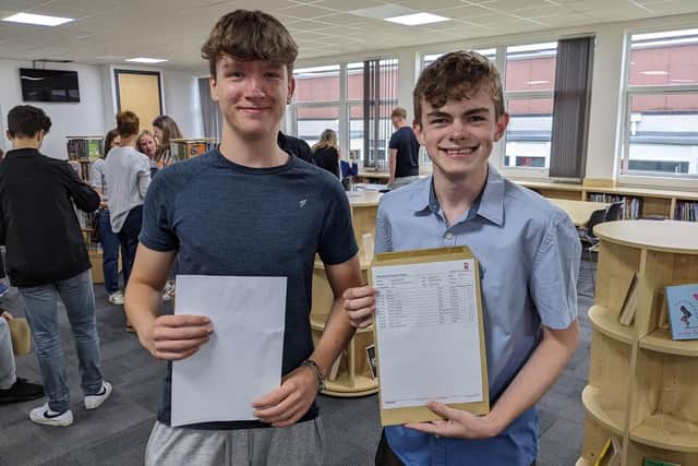 Harrogate GCSE results - Rossett School students Sam Crebbin and Adam Taverner. (Picture Rossett School)