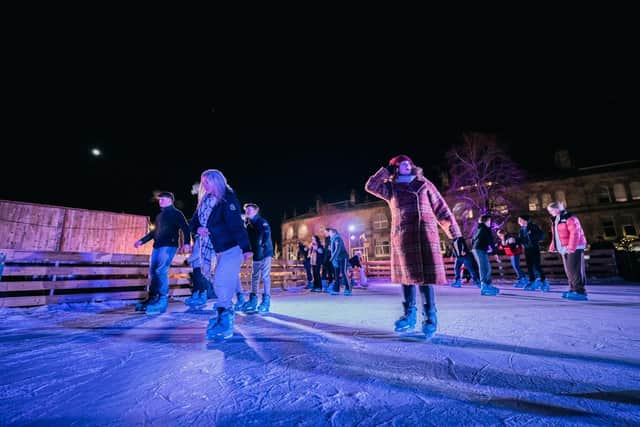 Christmas in Harrogate - Get your skates on and glide around Harrogate Ice Rink at Crescent Gardens, or take a gentler ride on the traditional Christmas carousel, until 7Th January. (Picture contributed)