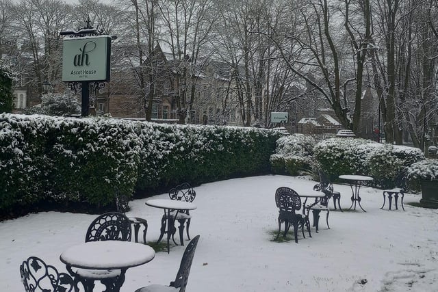 The Ascot House Hotel in Harrogate covered in a blanket of snow