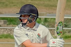 Ben Kempley in action during Harrogate CC's Yorkshire Premier League North defeat to Woodhouse Grange. Picture: Richard Bown
