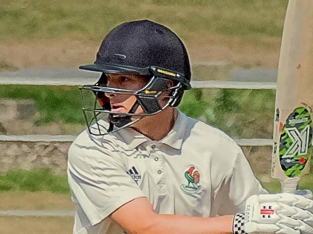 Ben Kempley in action during Harrogate CC's Yorkshire Premier League North defeat to Woodhouse Grange. Picture: Richard Bown