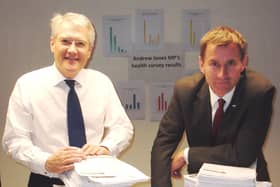 Harrogate and Knaresborough MP Andrew Jones with the Chancellor Jeremy Hunt. (Picture contributed)