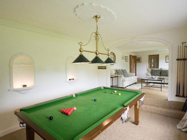 The estate comes with its own large leisure room, perfect for entertaining guests.