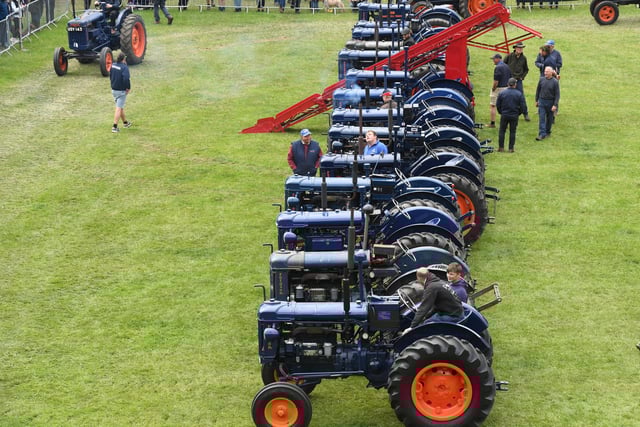 The tractors on display at the festival in the beautiful grounds of Newby Hall in Ripon