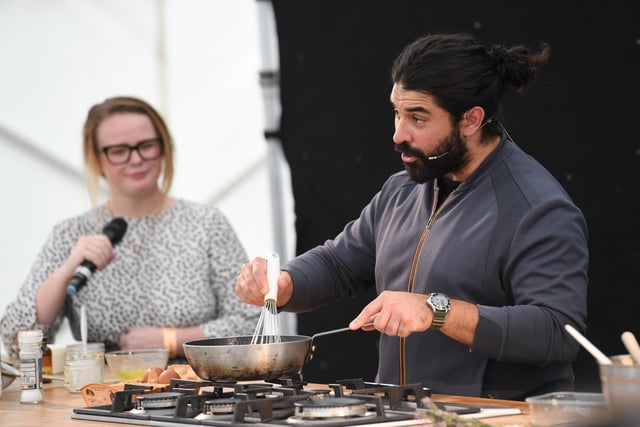 MasterChef 2022 winner Eddie Scott during his cooking demonstration at the Live Cookery Theatre