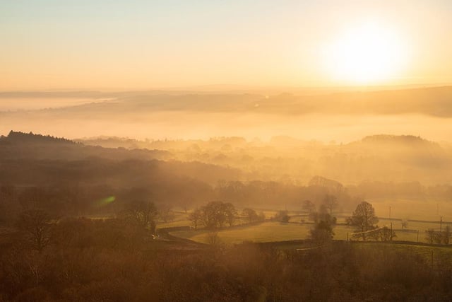 This atmospheric image was taken over Nidderdale during a misty sunset.