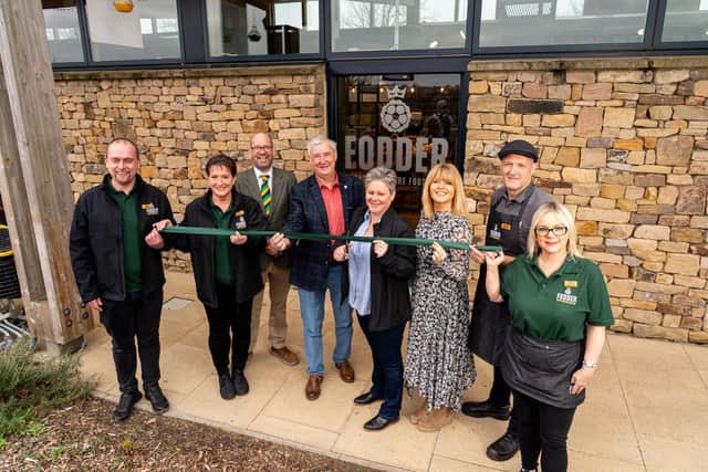 Stunning refurbishment - Attending the Fodder reopening were TV presenter Christine Talbot and Peter Wright from The Yorkshire Vet were there to cut the ribbon today Fodder, together with Fodder General Manager Vanessa Pitt and CEO of Yorkshire Agricultural Society Allister Nixon. (Picture contributed)
