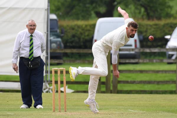 Jonny Luty impressed with the ball for West Tanfield during their Theakston Nidderdale League Division One win over Pannal. Picture: Gerard Binks