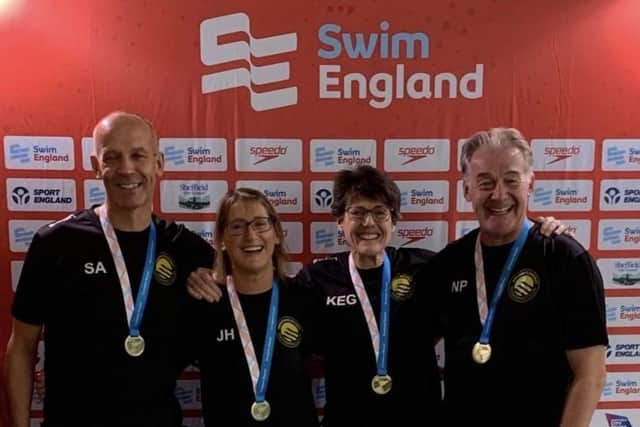 Steve Allen, Julie Hoyle, Karen Graham and Nick Parkes broke the European record in the 4x200m mixed front crawl relay.