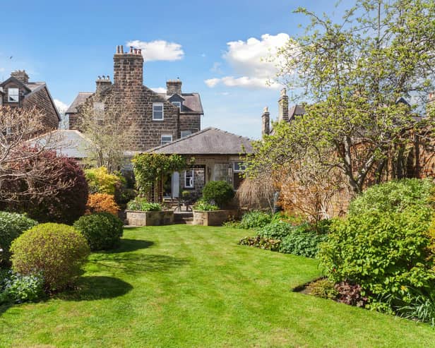 A rare opportunity to buy a central Harrogate Victorian home with a garden like this...