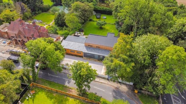 An aerial view of the impressive £2m property on Fulwith Road.